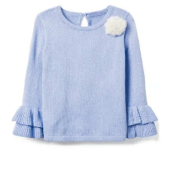 Janie and Jack Other - Janie and Jack Light Blue Ruffle Sleeve Sweater Size 4